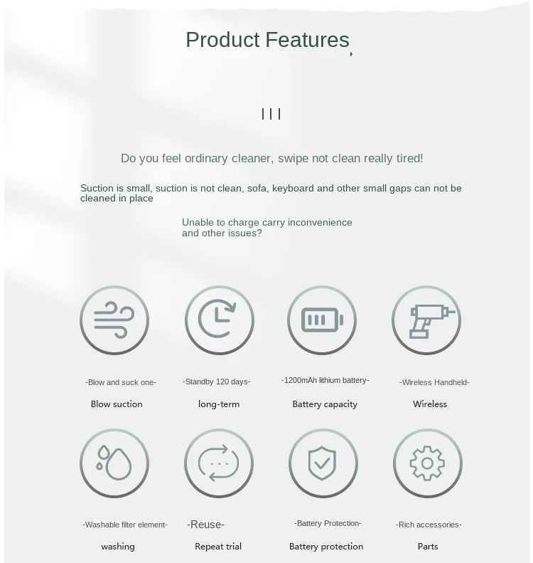 Car Vacuum Cleaner Wireless Multi-Functional Handheld Portable Car Vacuum Cleaner